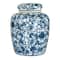 Hello Honey® 8'' Blue & White Ceramic Ginger Jar with Lid